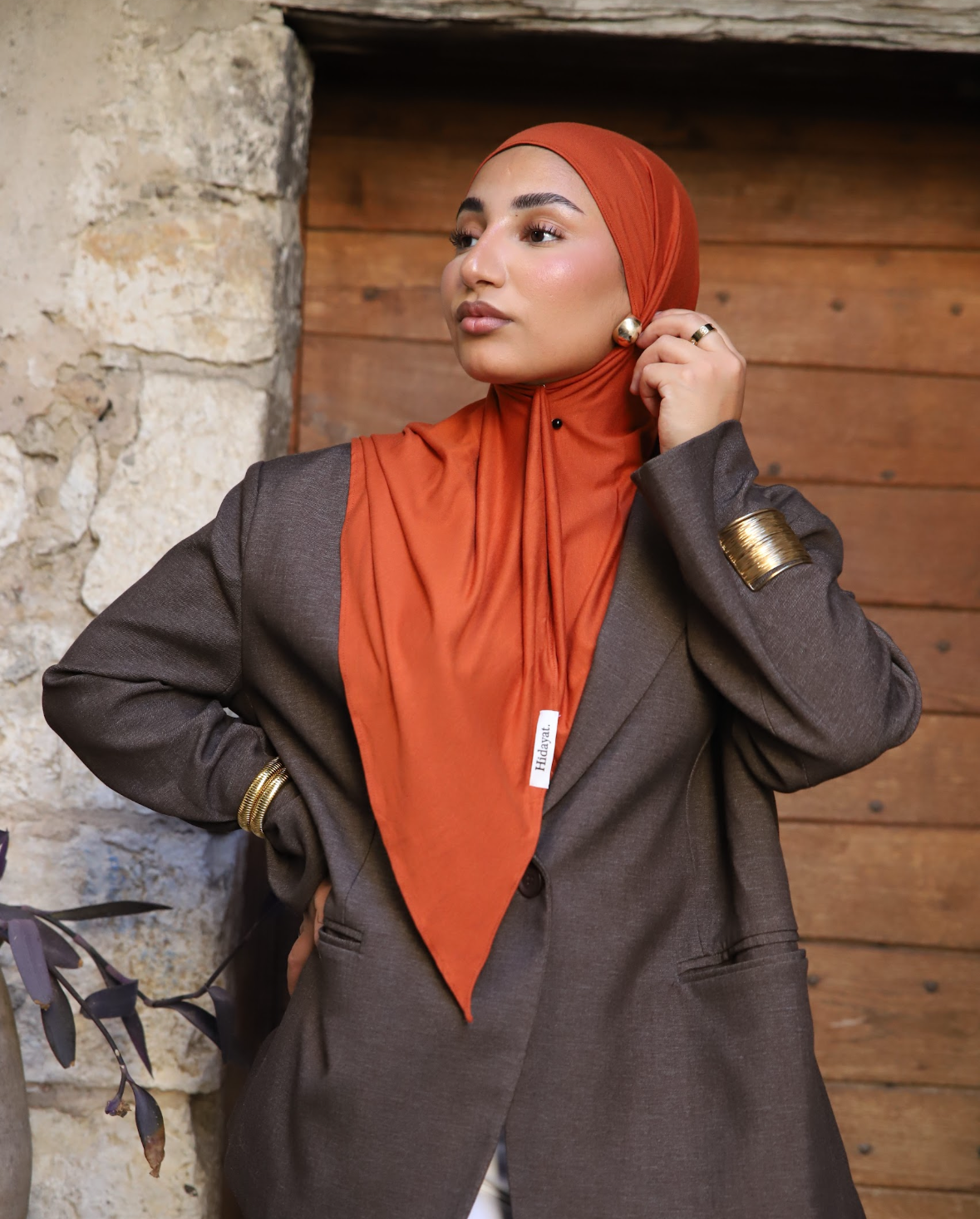 Hijab Triangle Terracota